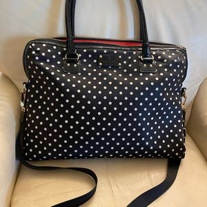 Polka dot Kate spade laptop bag-red interior